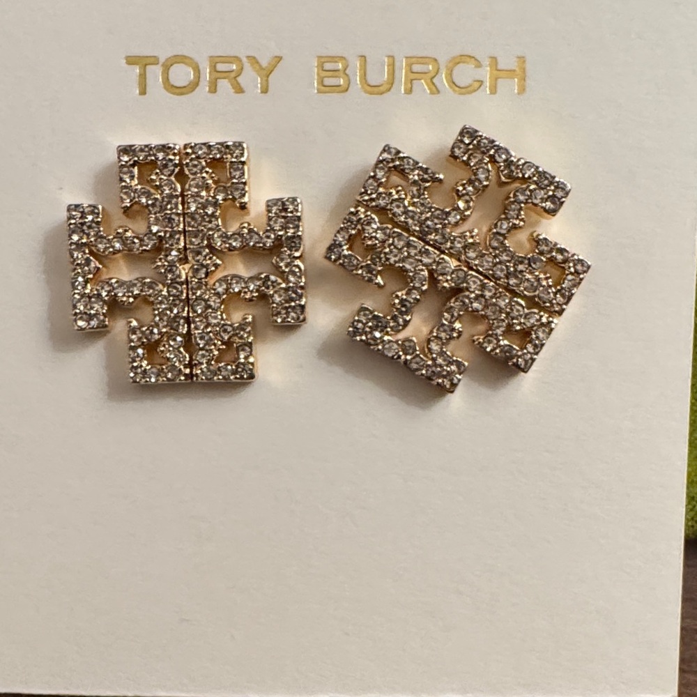 Tory Burch Gold Logo Earrings